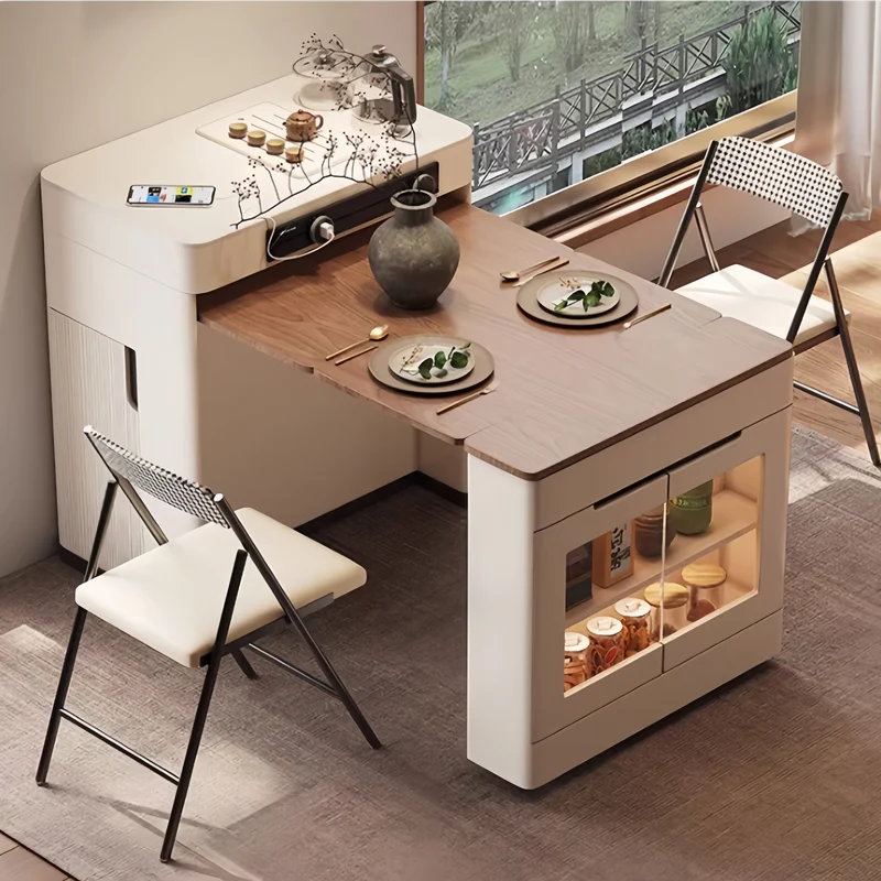 Îlot de cuisine avec table extensible