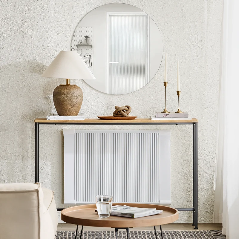SoBuy FSB19-L-E Table Console Table d'appoint Bout de canapé Table d’entrée Cadre et 4 Pieds en Fer, L120cm x P20cm x H81cm