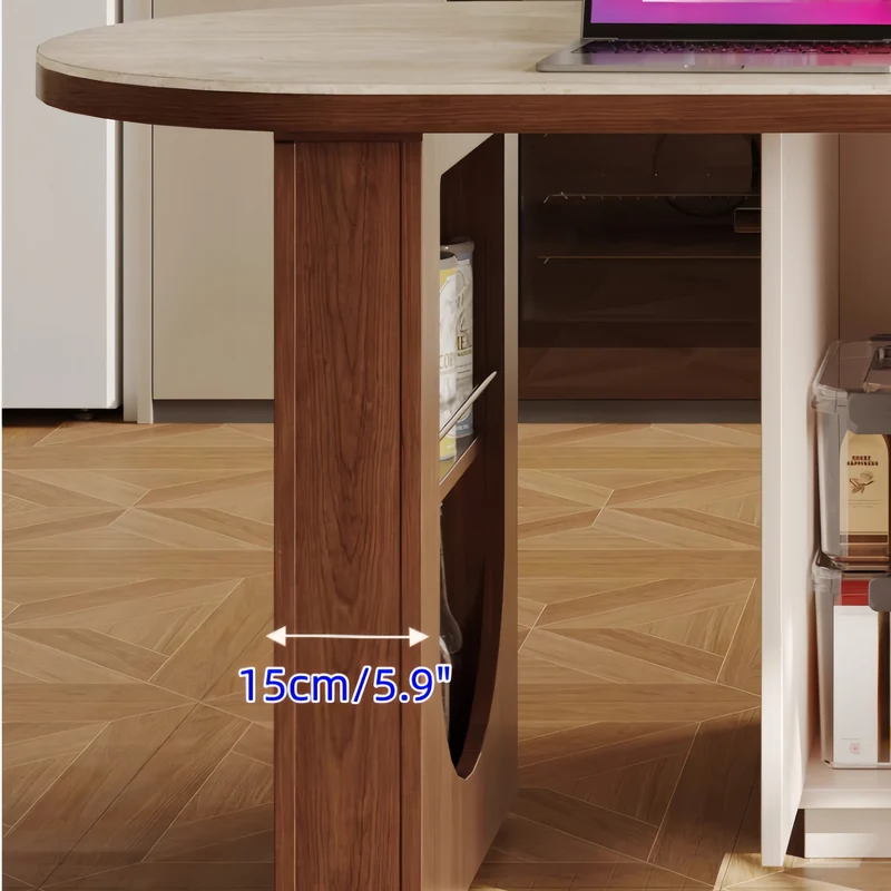 Îlot de cuisine avec table pivotante à 180°