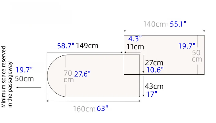 Îlot de cuisine avec table pivotante à 180°