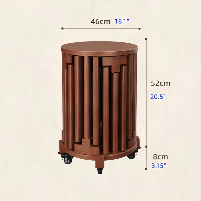 Tabourets empilables 6 en 1 en bois massif