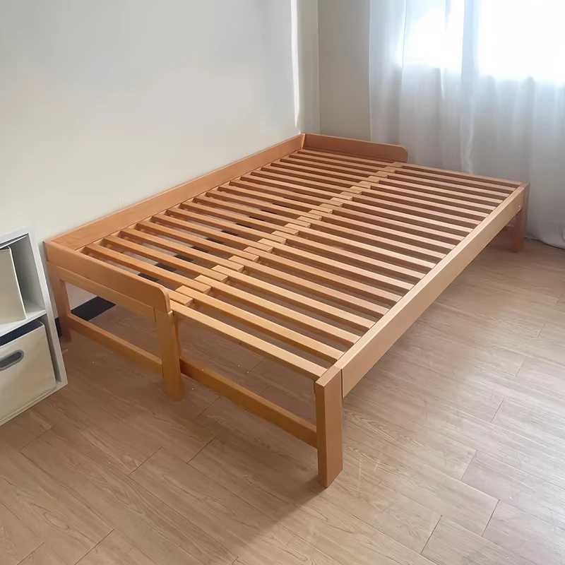 Lit de jour en hêtre massif avec tiroirs de rangement intégrés