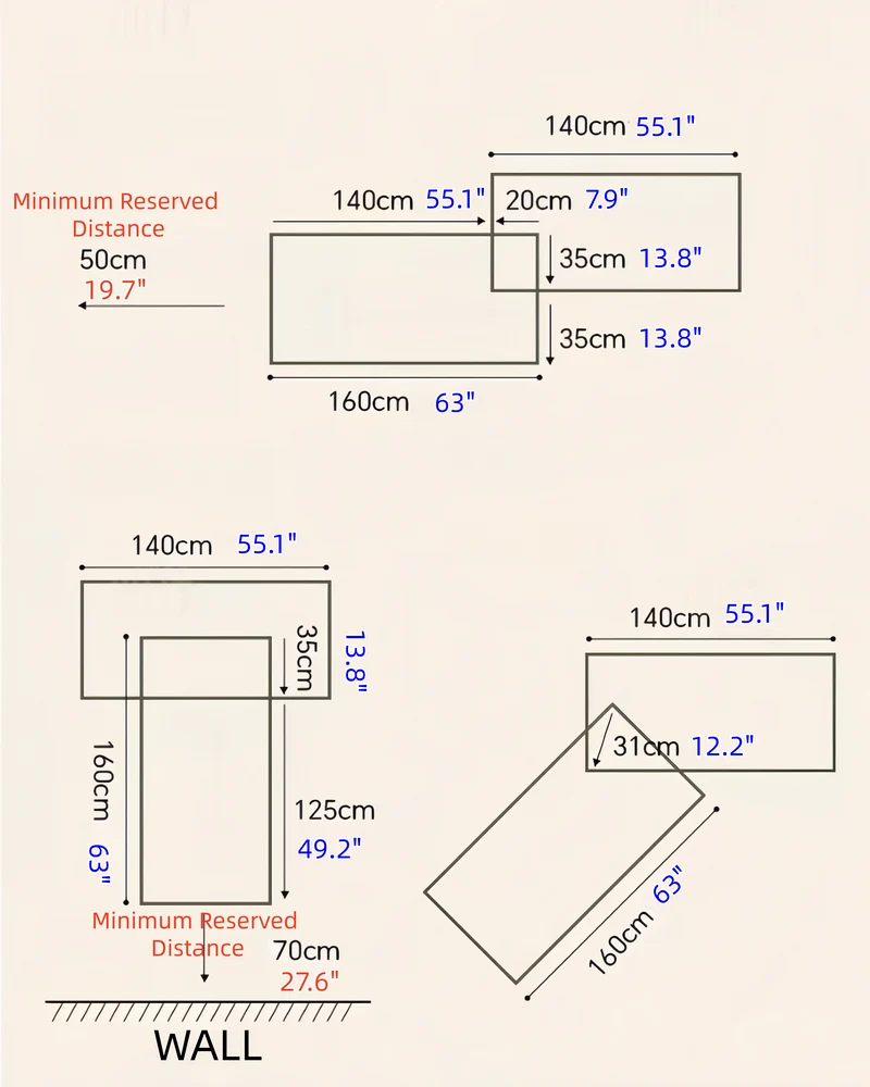 Îlot de cuisine avec plateau en pierre frittée et table pivotante à 180°