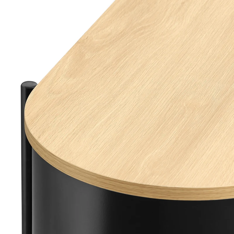 SoBuy FSB102-SCH Console d’Entrée Rangement Fonctionnel et Compact, Design Moderne, Usage Polyvalent, pour Salon et Chambre – L110×P39×H76 cm, Bois, Noir