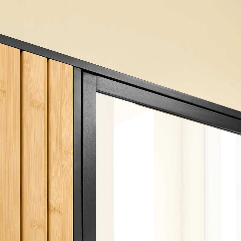 SoBuy BZR204-SCH Armoire Murale Salle de Bain avec Miroir, pour Salle de Bain et WC, Rangement Optimisé, Design Fonctionnel – L50×P20×H45 cm, MDF, Noir