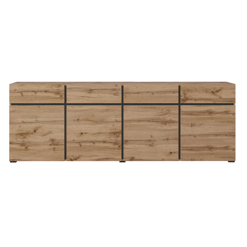 Buffet 4 portes 4 tiroirs Lilia Bois