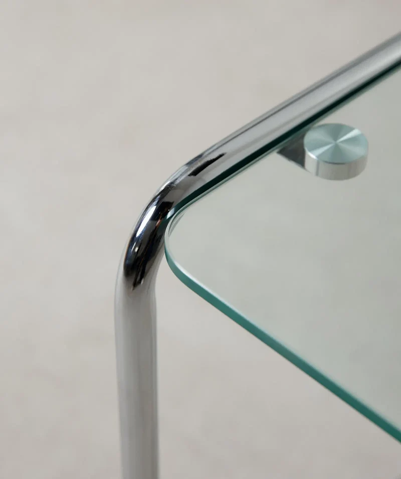 Mesa Auxiliar de Metal y Cristal Templado Bonet
