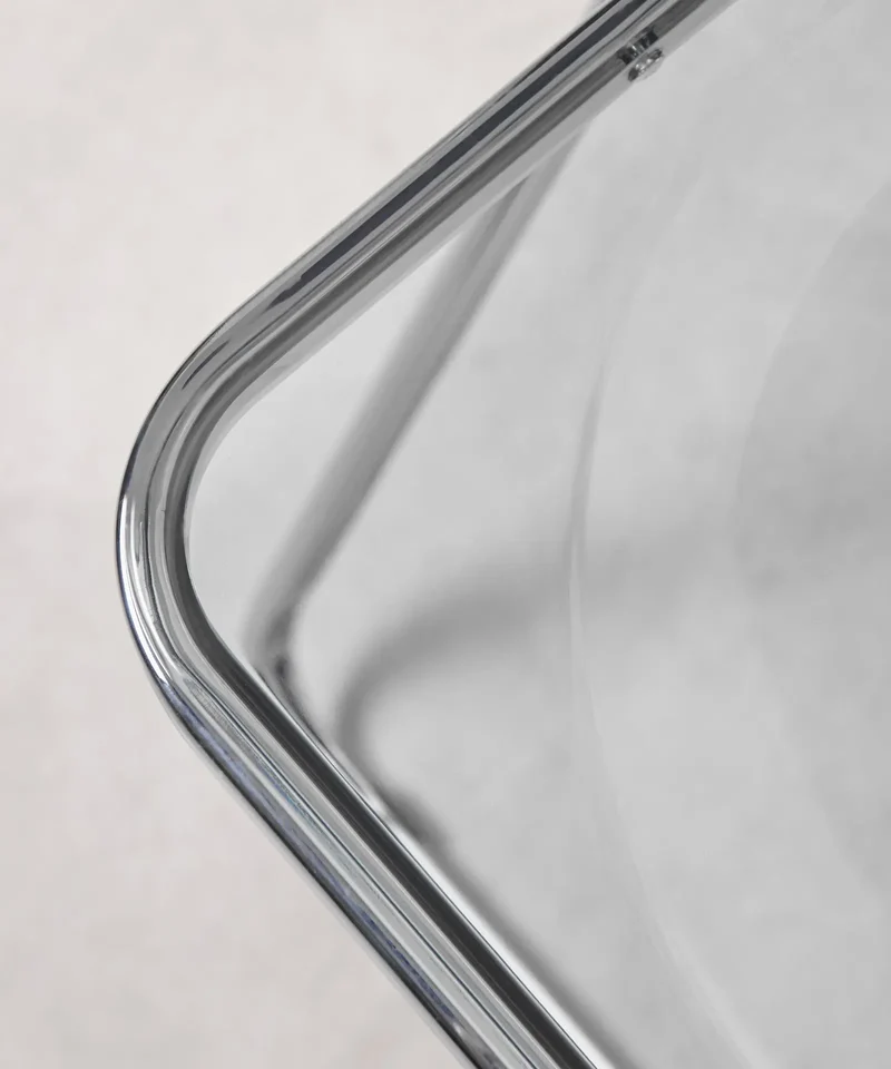 Silla plegable en acero cromado Luma