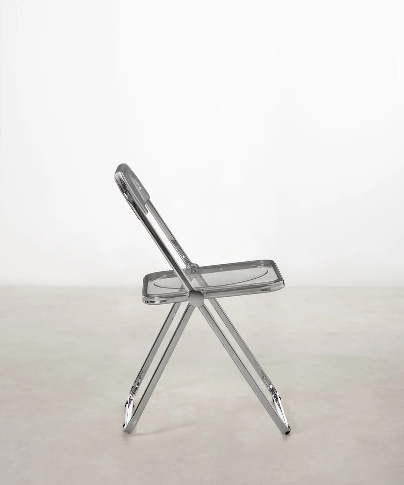 Silla plegable en acero cromado Luma