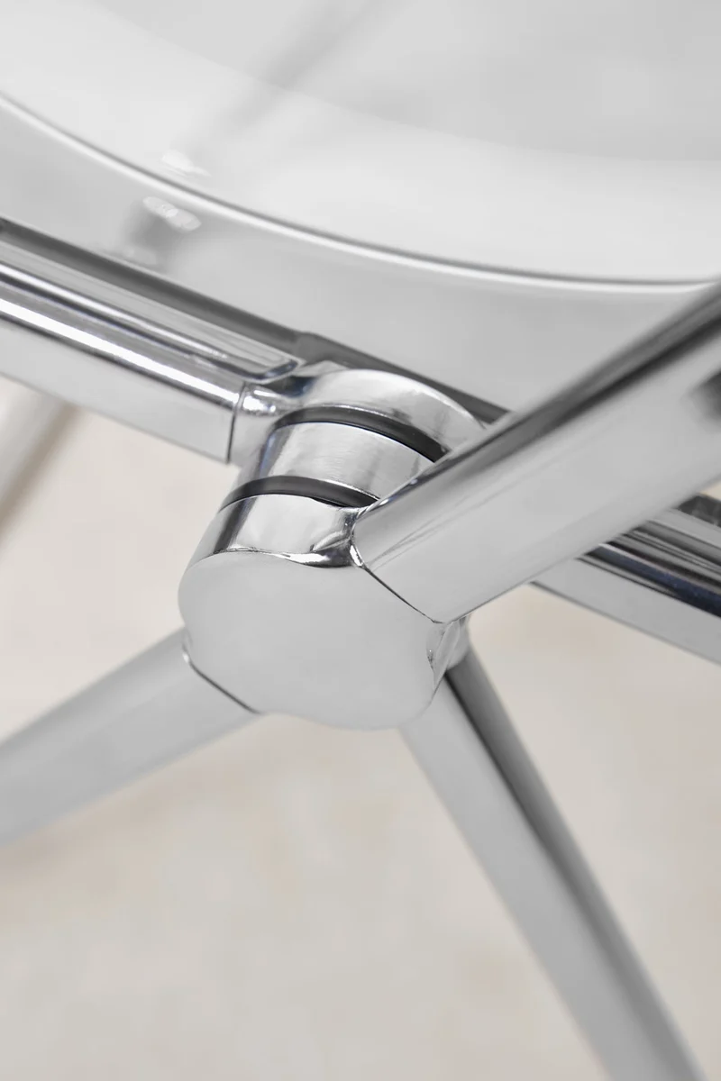 Silla plegable en acero cromado Luma