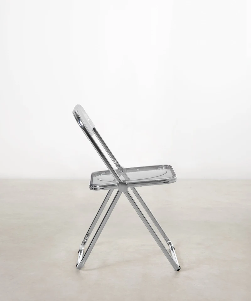 Silla plegable en acero cromado Luma