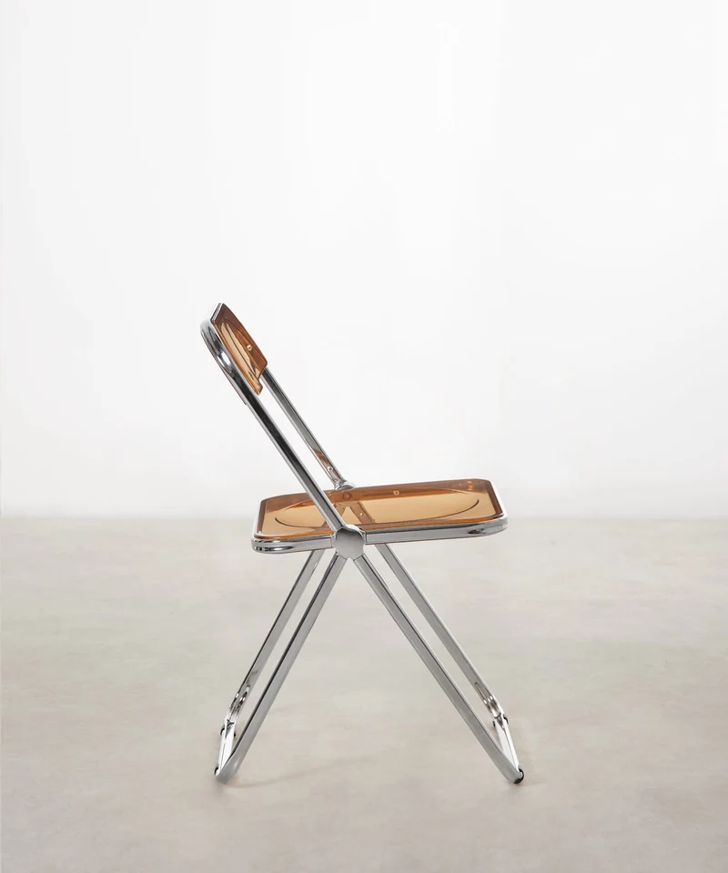Silla plegable en acero cromado Luma