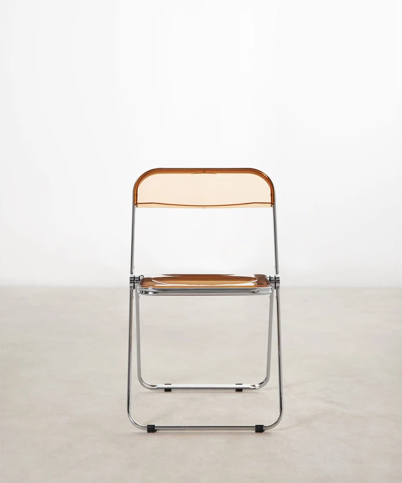 Silla plegable en acero cromado Luma