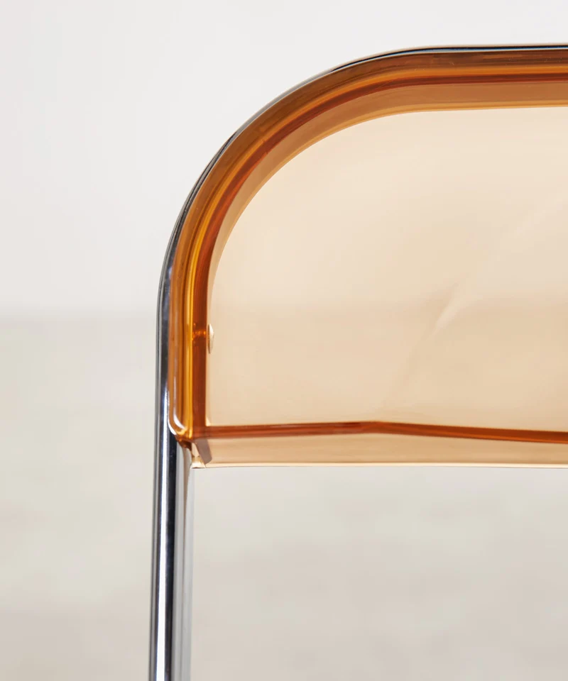 Silla plegable en acero cromado Luma
