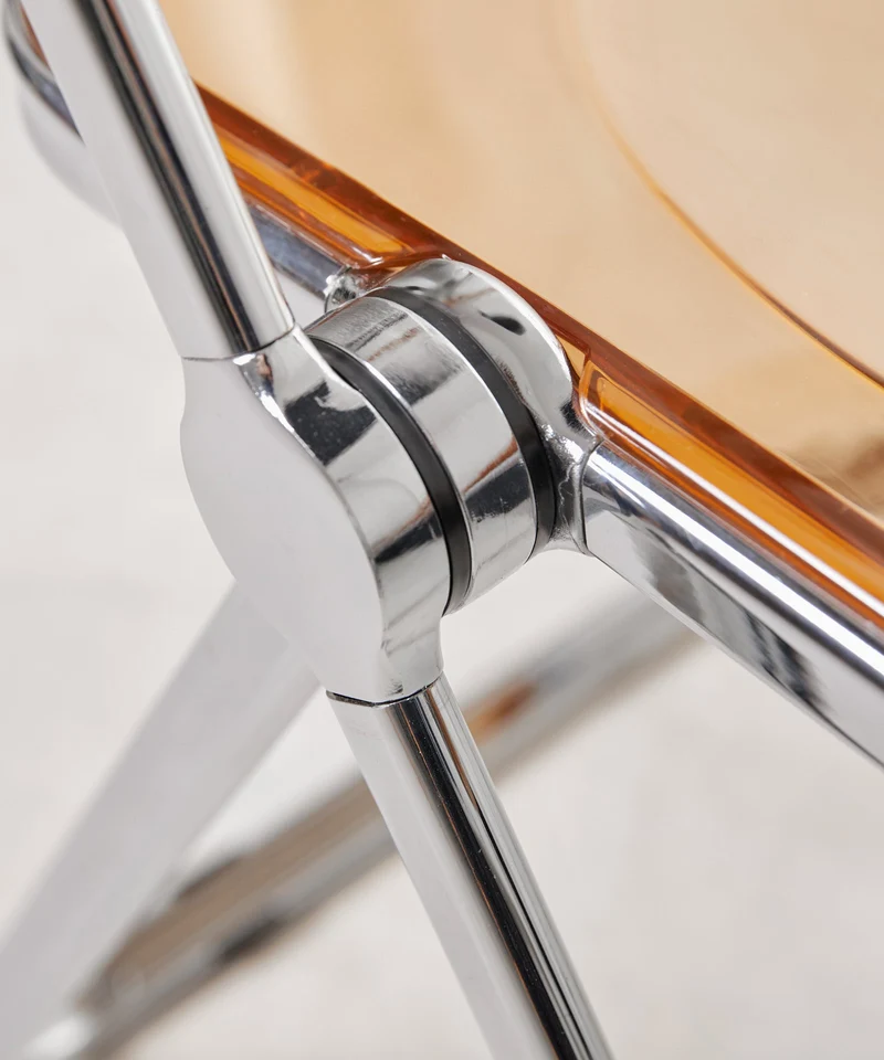 Silla plegable en acero cromado Luma