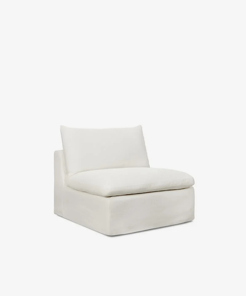 Sofá Modular Chaise Longue de Lino y Algodón 3 Plazas Stonem