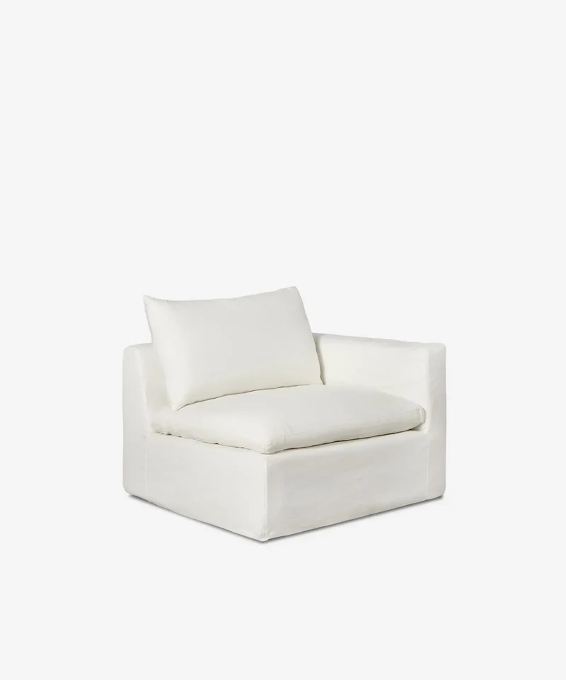 Sofá Modular Chaise Longue de Lino y Algodón 3 Plazas Stonem