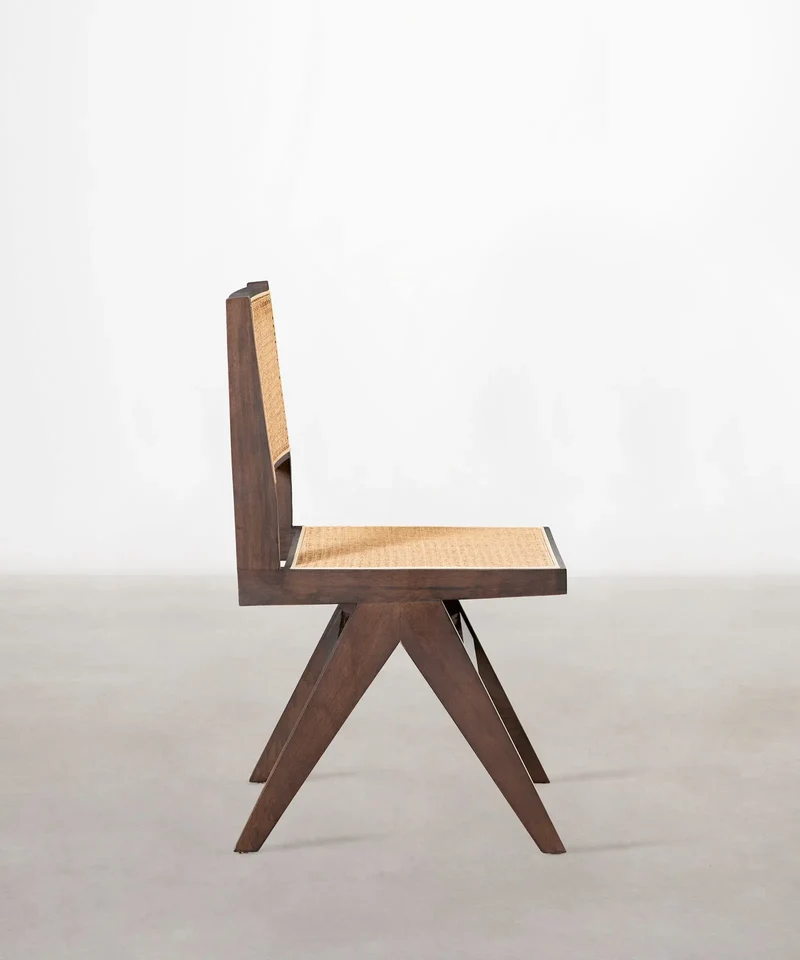 Silla de Comedor en Madera y Ratán Chiara
