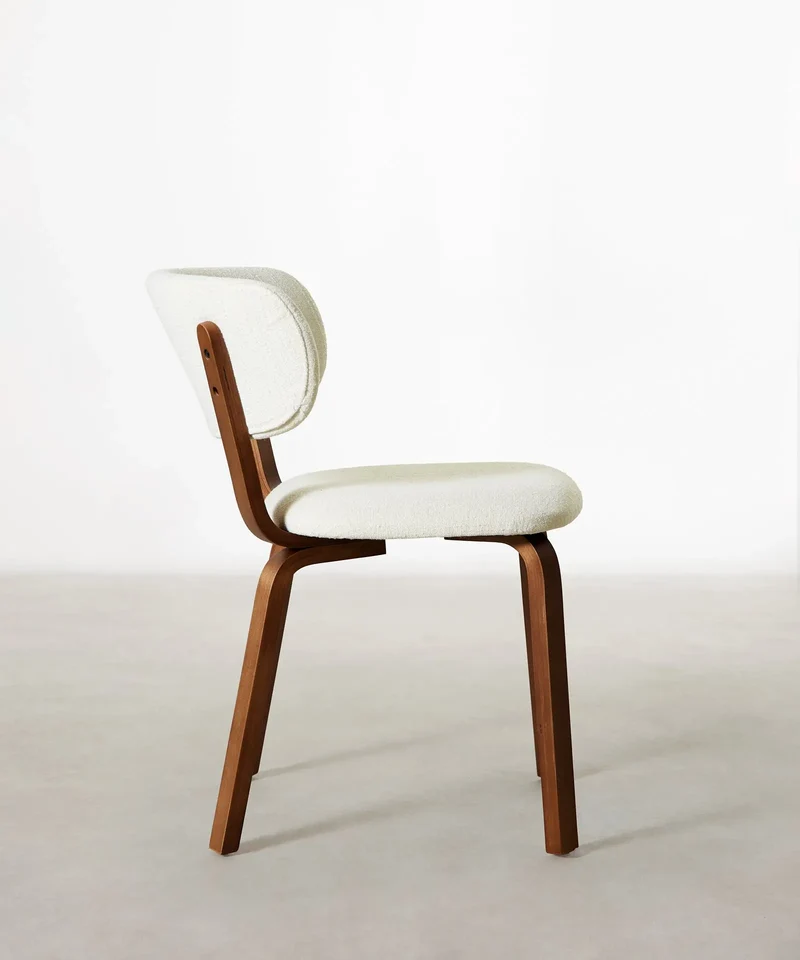 Silla de Comedor en Madera y Tapizada Benton