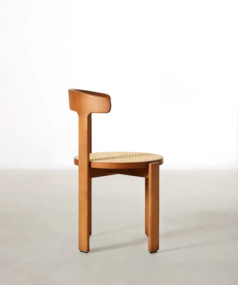 Silla de Comedor en Madera y Ratán Delia