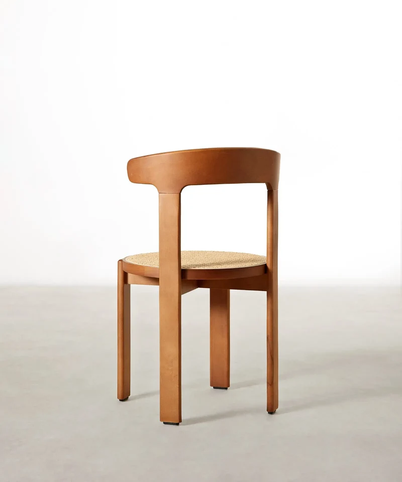 Silla de Comedor en Madera y Ratán Delia