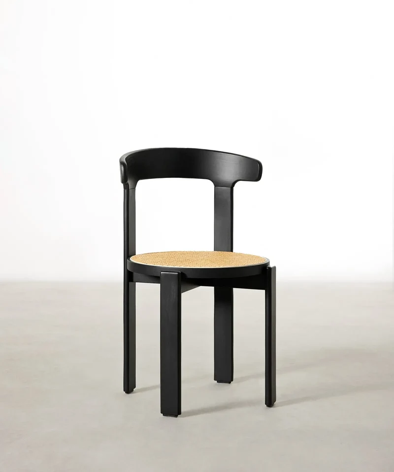 Silla de Comedor en Madera y Ratán Delia