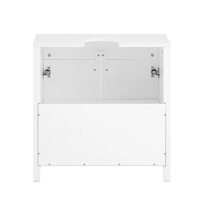 SoBuy BZR98-W Meuble sous-Lavabo, Meuble sous-Vasque à 2 étages réglable et 2 Portes