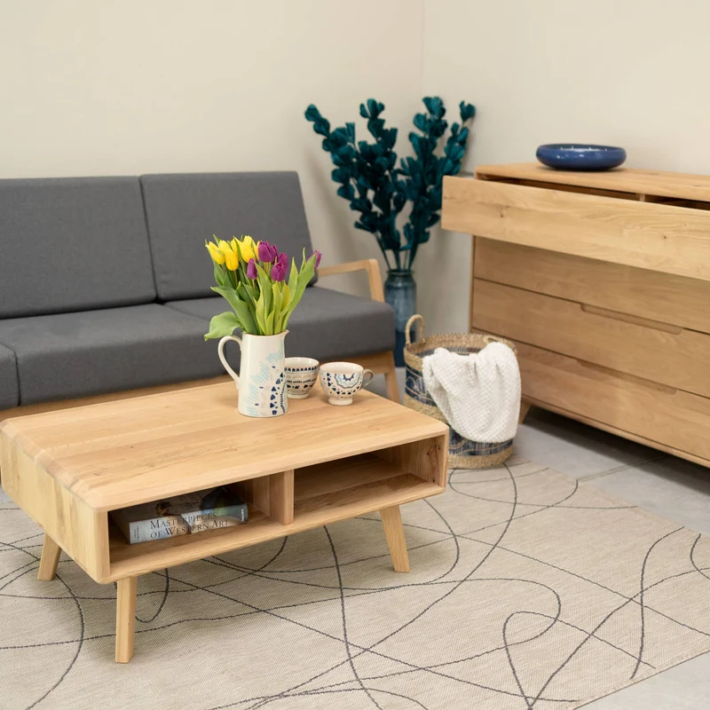 Table basse en bois massif Suède 1 – NordicStory