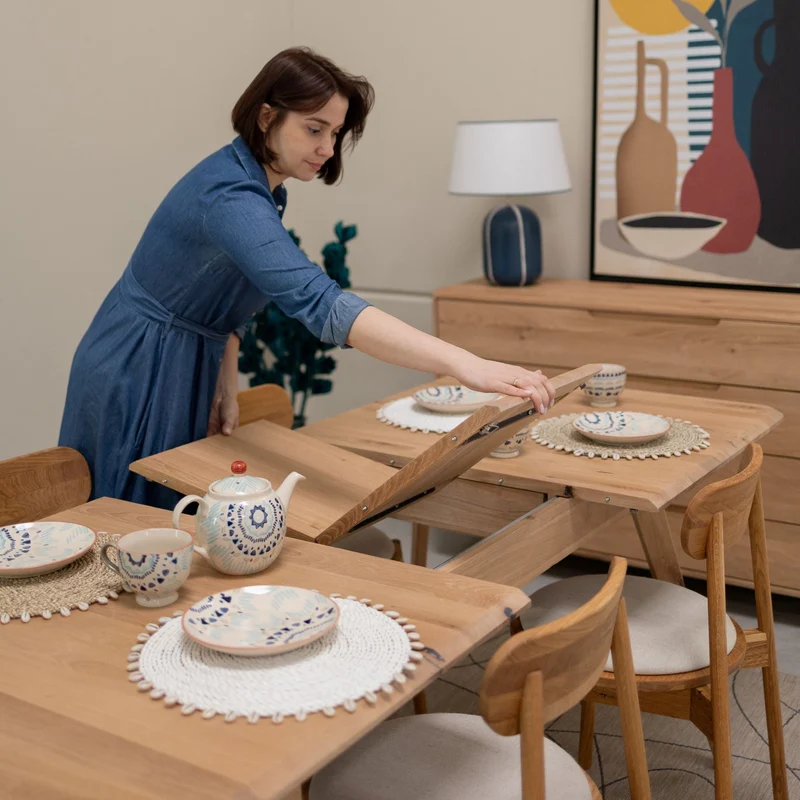 Table à manger extensible en bois massif Suède – NordicStory