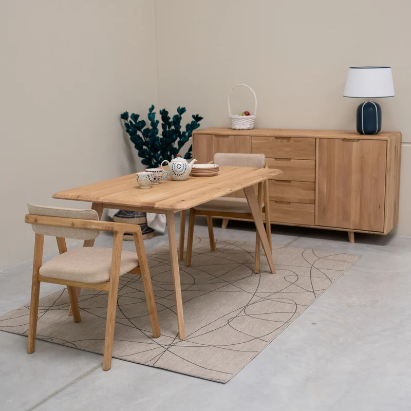 Table à manger fixe en bois massif Suède - NordicStory