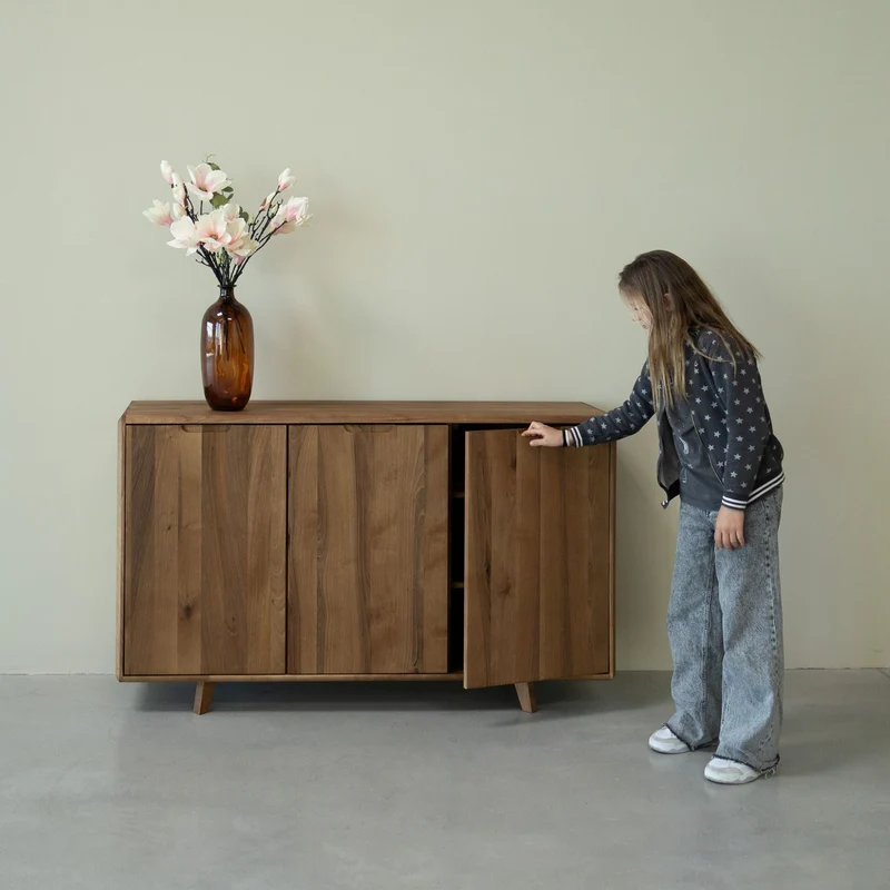 Buffet commode 3 portes en bois massif Suède 3 – NordicStory
