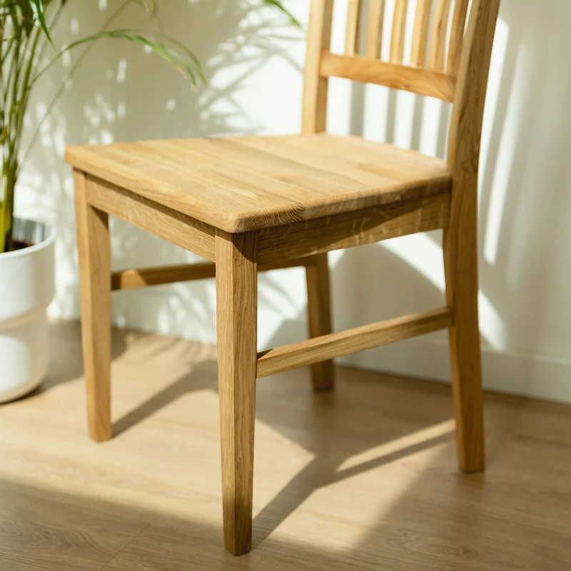 Chaise de salle à manger en bois massif de chêne Provence – Lot de 2 ou 4 chaises - NordicStory