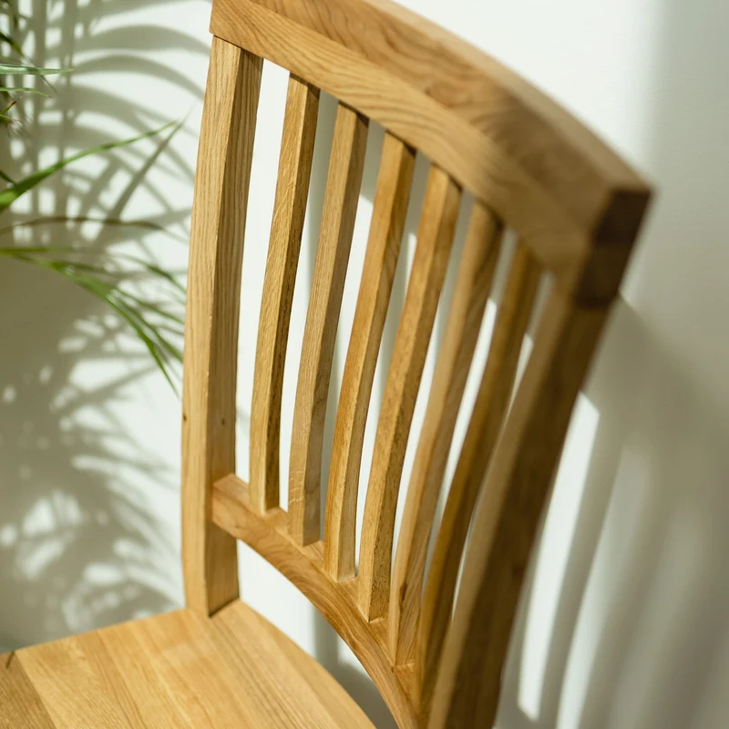 Chaise de salle à manger en bois massif de chêne Provence – Lot de 2 ou 4 chaises - NordicStory