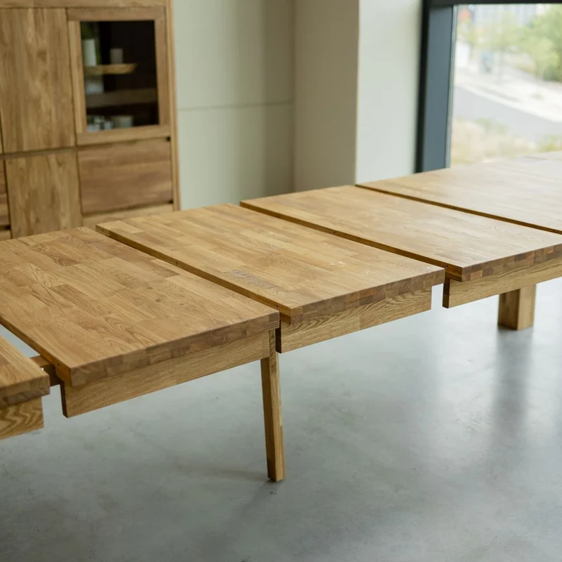Table à manger extensible en bois massif de chêne Balder - NordicStory