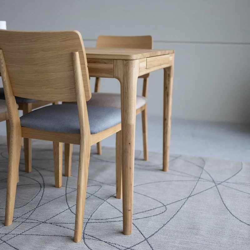 Table à manger extensible en bois massif de chêne Bergamo - NordicStory