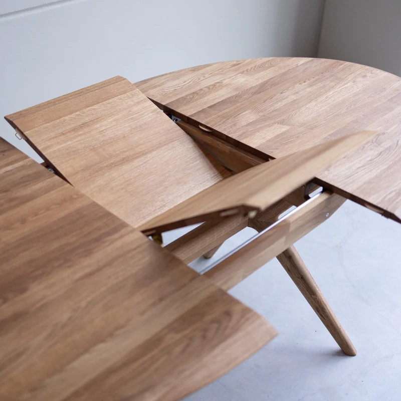 Table à manger extensible en bois massif de chêne Carmen - NordicStory
