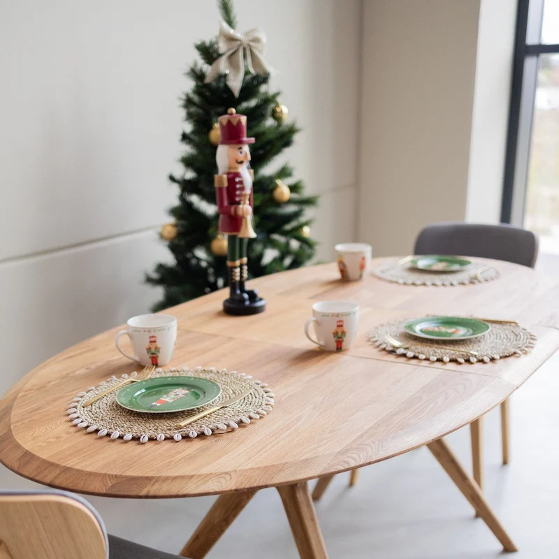 Table à manger extensible en bois massif de chêne Carmen - NordicStory