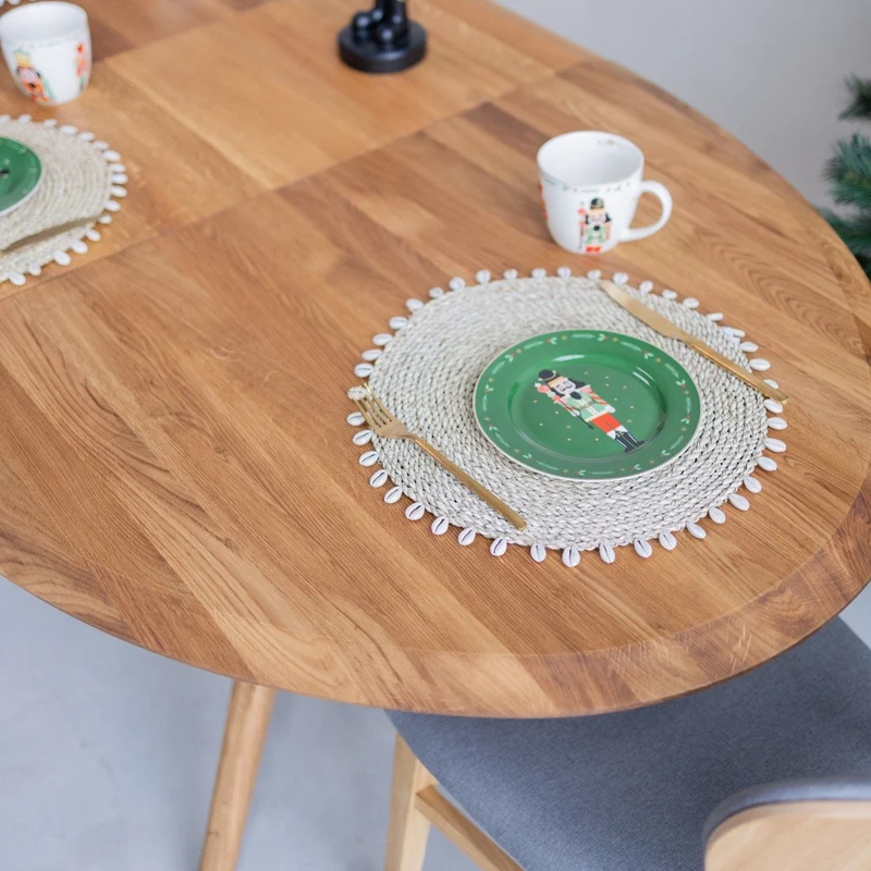 Table à manger extensible en bois massif de chêne Carmen - NordicStory