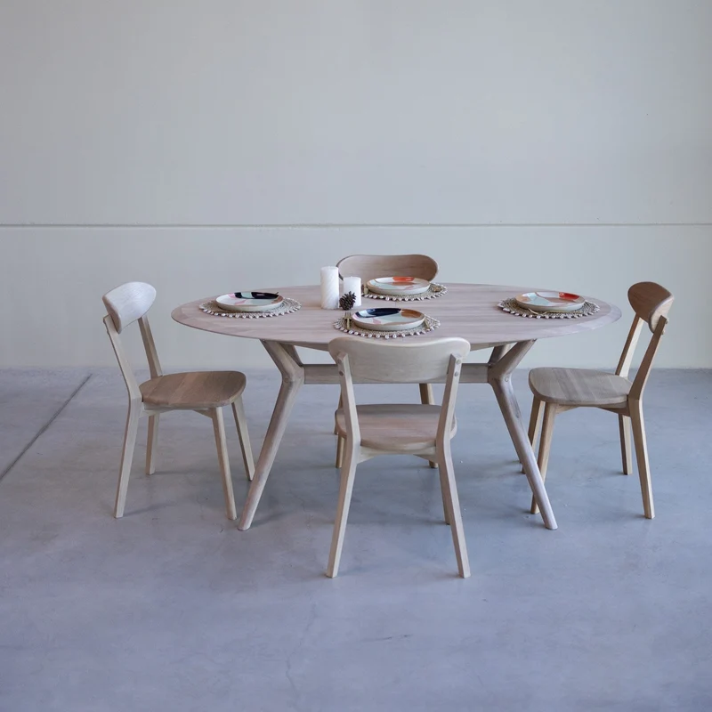 Table à manger extensible en bois massif de chêne Carmen - NordicStory