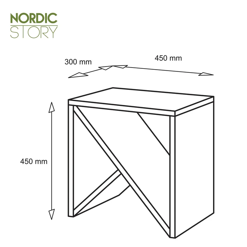 Table de chevet en bois massif de chêne Danemark – NordicStory