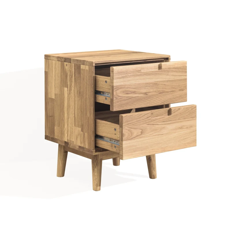 Table de chevet en bois massif de chêne Escandi - NordicStory