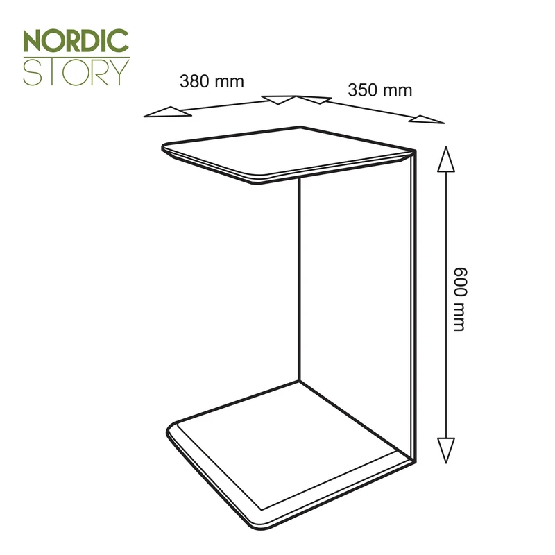 Table d’appoint en bois massif de chêne Sono 2 – NordicStory