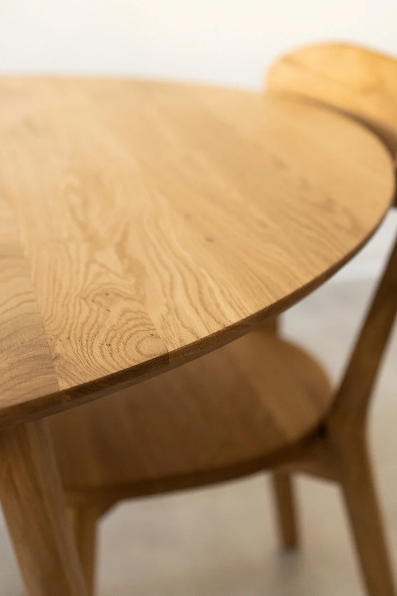 Table à manger ronde extensible en chêne massif Escandi 3 - NordicStory