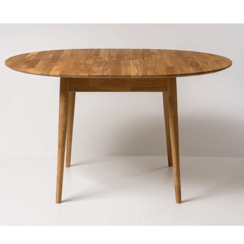 Table à manger ronde extensible en chêne massif Escandi 3 - NordicStory