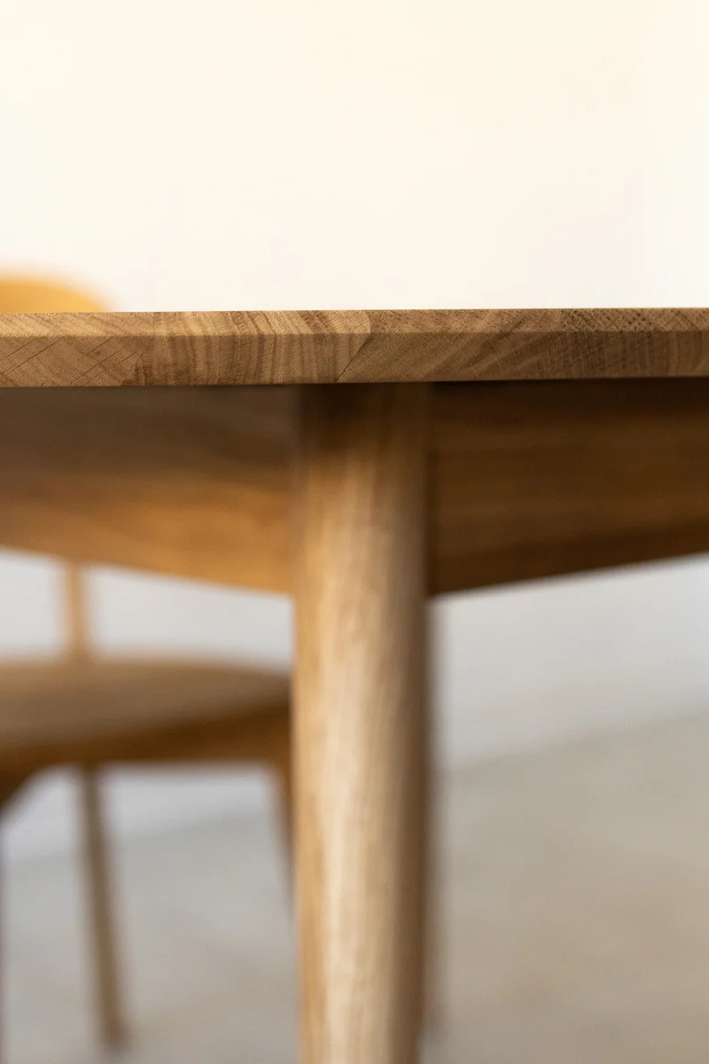 Table à manger ronde extensible en chêne massif Escandi 3 - NordicStory