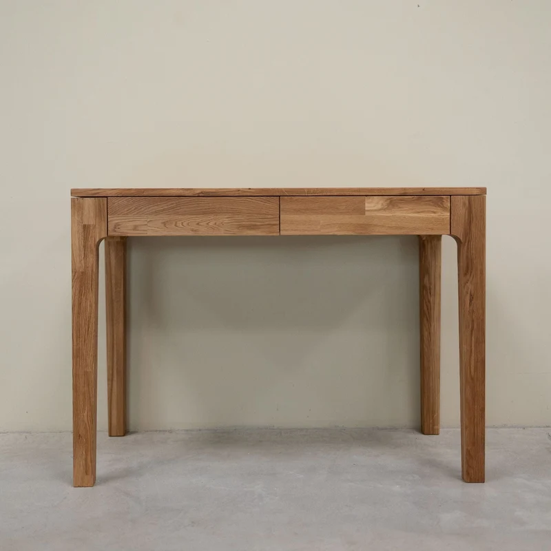 Bureau console en bois massif de chêne Axel I - NordicStory