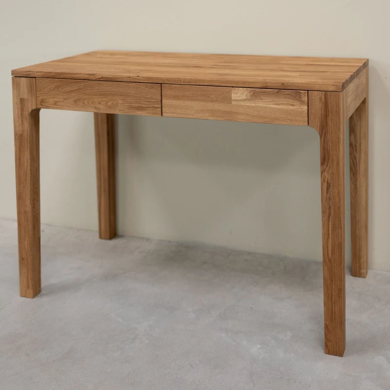 Bureau console en bois massif de chêne Axel I - NordicStory