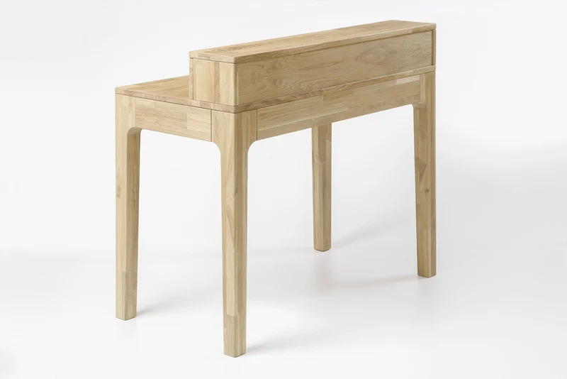 Bureau console en bois massif de chêne Axel II – NordicStory