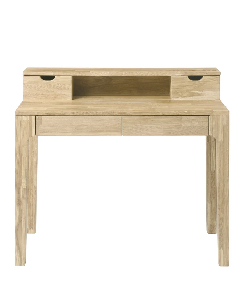 Bureau console en bois massif de chêne Axel II – NordicStory