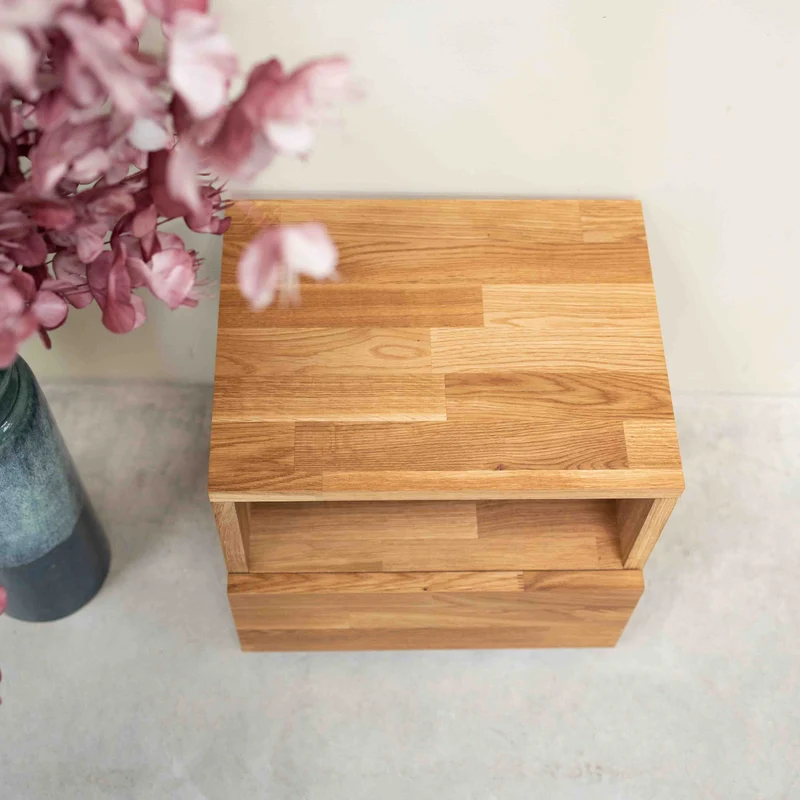 Table de chevet en bois massif de chêne Danemark 1 - NordicStory